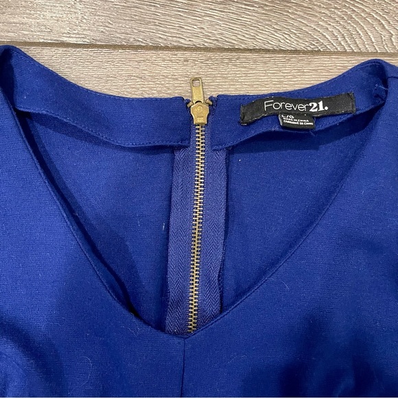 Bright blue Zipper dress - Picture 3 of 5